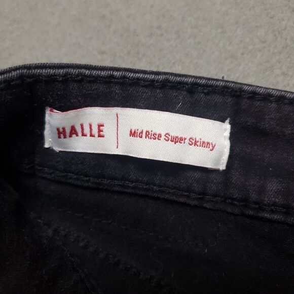 True Religion Halle Mid Rise Super skinny black jeans Size 28 - Picture 7 of 13